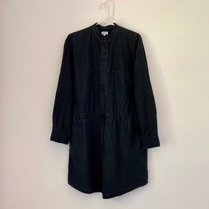 ARITZIA Wilfred Linen Blend Shirt Dress, Black